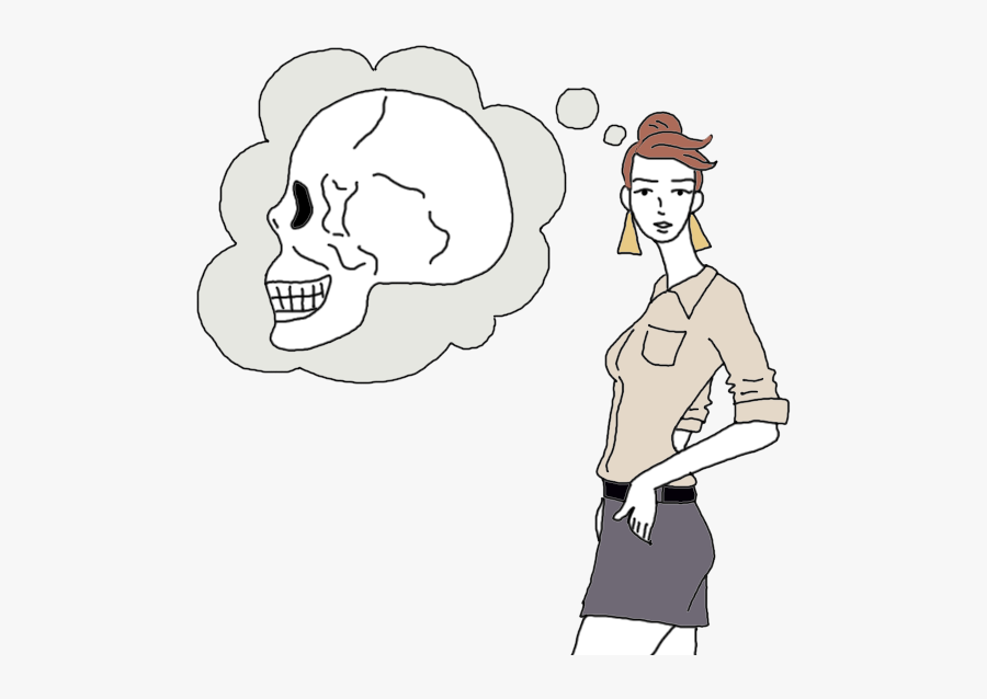 Skull - Cartoon, Transparent Clipart