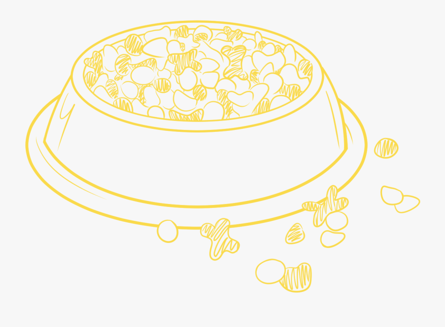 Dog Bowl Yellow, Transparent Clipart