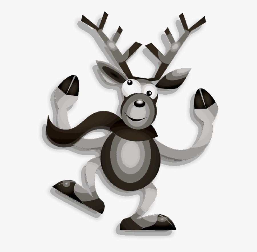 Dancing Reindeer Clipart - Blue Reindeer, Transparent Clipart