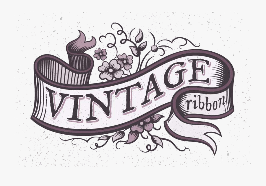 Transparent Vintage Ribbon Png - Vintage Ribbon Vector Transparent, Transparent Clipart