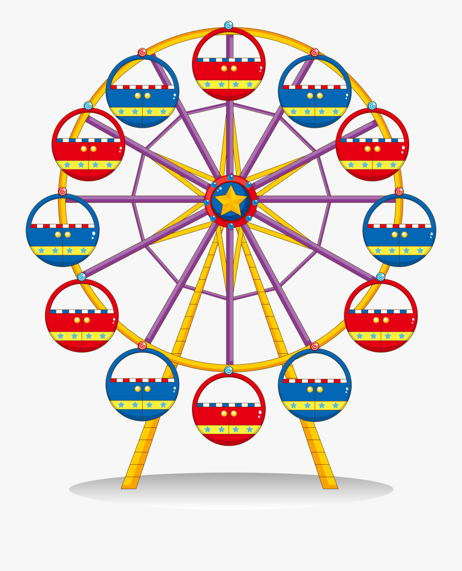 Carnival Clipart Ferris Wheel - Ferris Wheel Clipart Png, Transparent Clipart