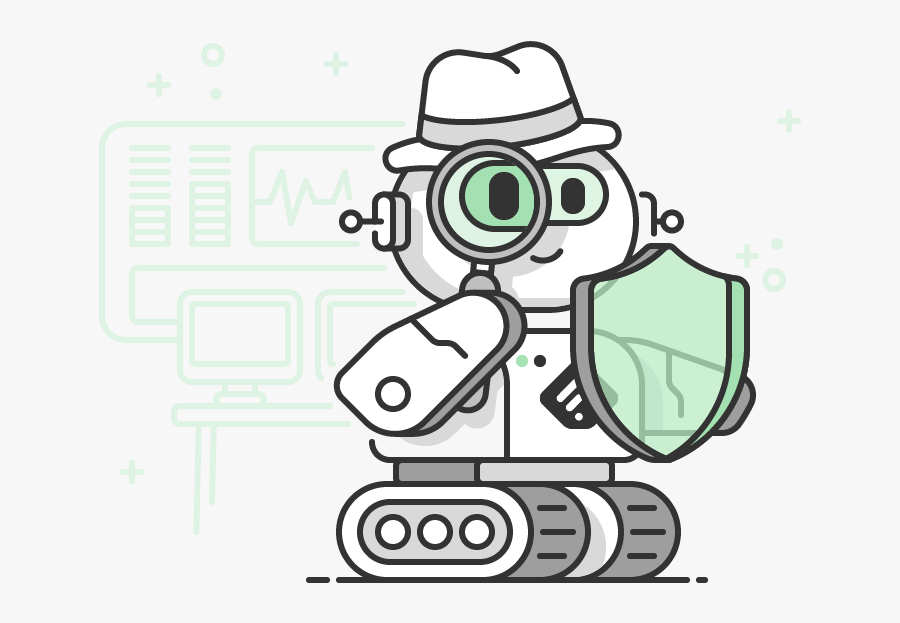 Bot Illustration, Transparent Clipart
