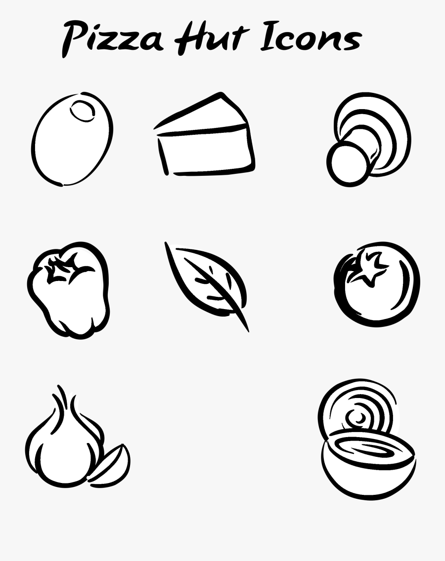 Pizza Hut Logo Black And White - Pizza Hut, Transparent Clipart