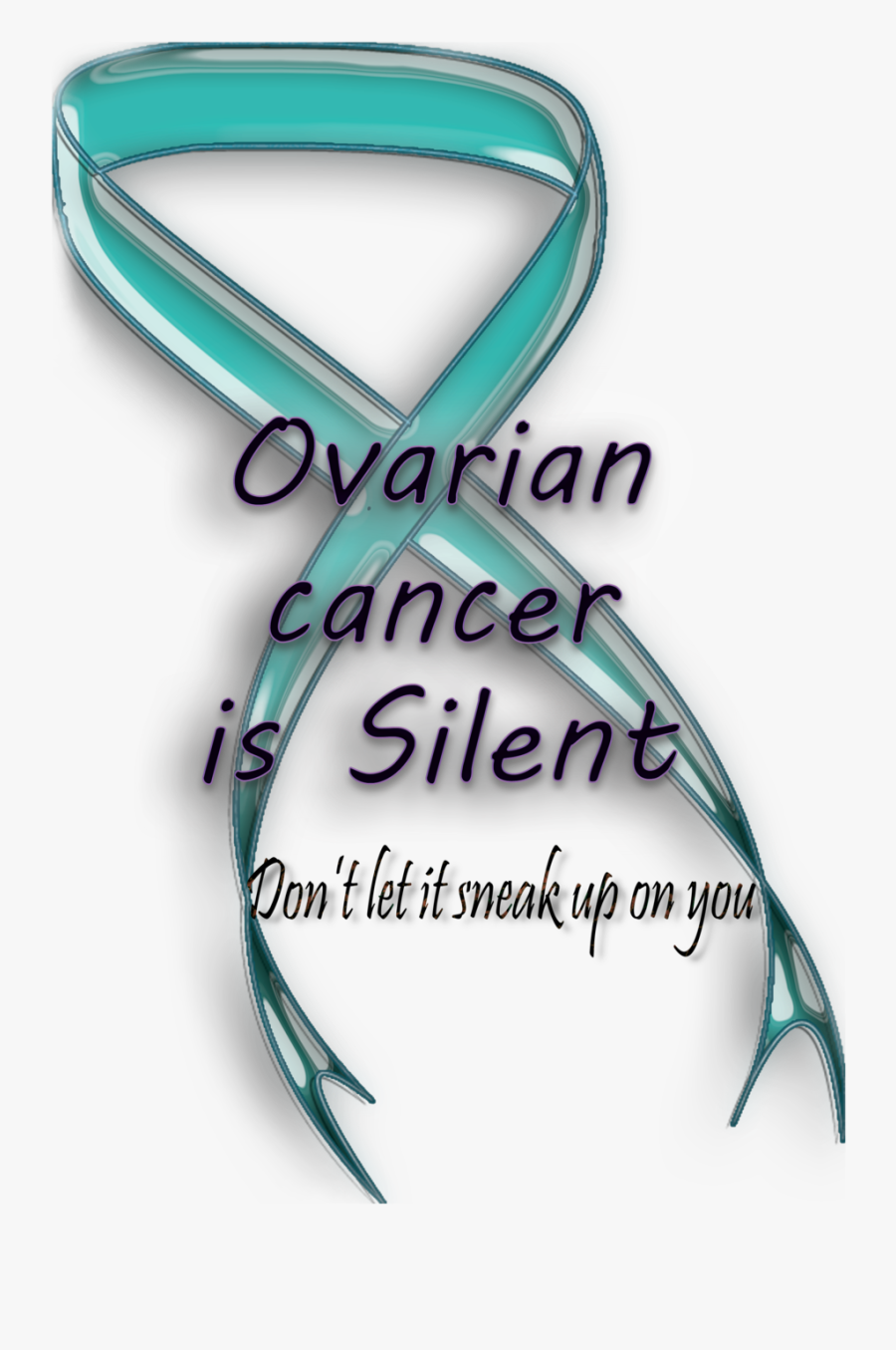 Teal There&a Cure � Jewel - Teal Ovarian Cancer Awareness, Transparent Clipart
