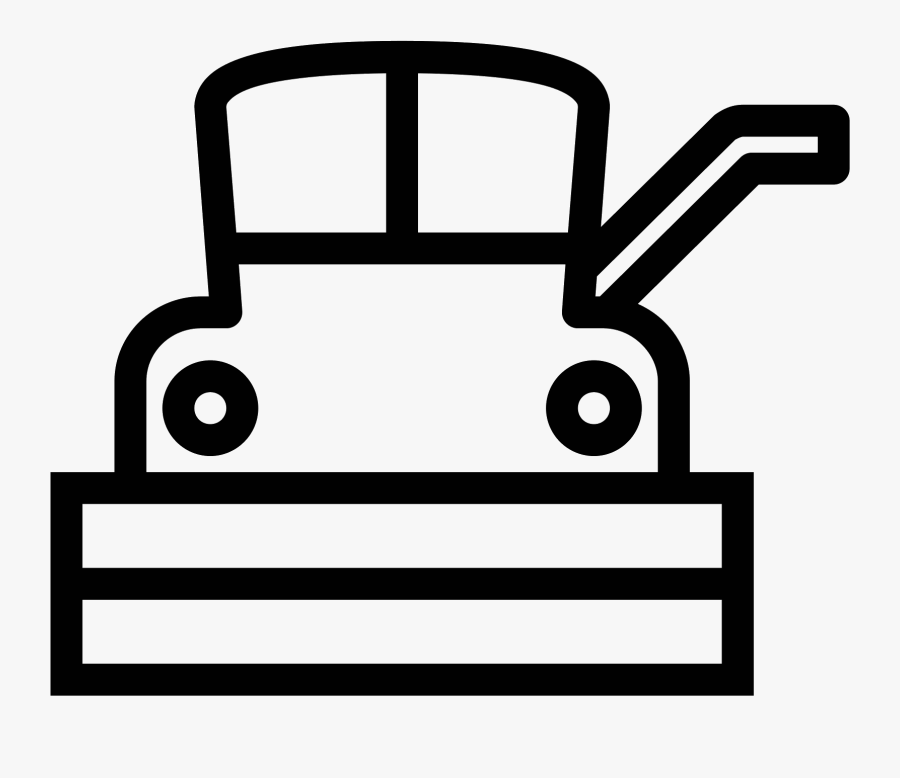This Looks Like A Drawing Of A Tractor Or A Plow Of - Combine Harvester Black And White Clipart, Transparent Clipart