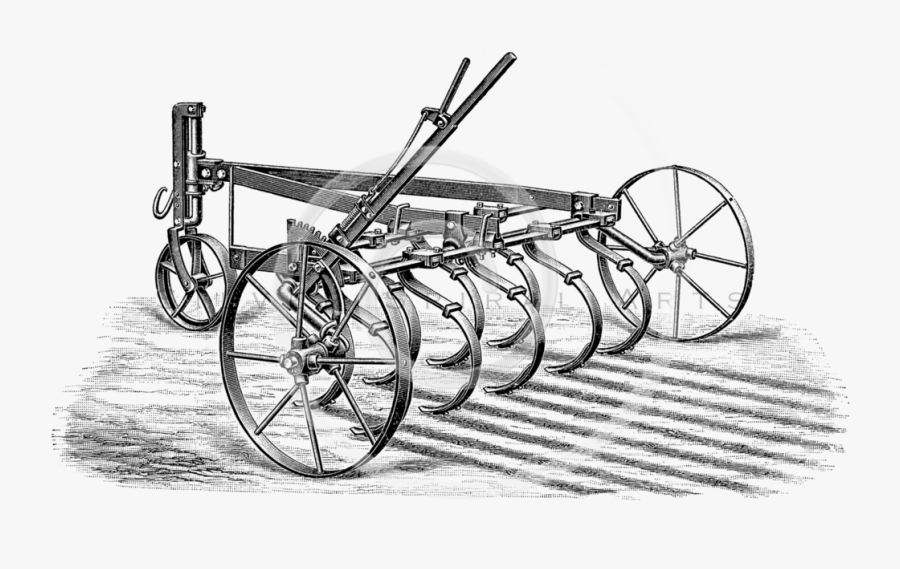 All Vintage Black And - Farm Machinery In The 1800s, Transparent Clipart