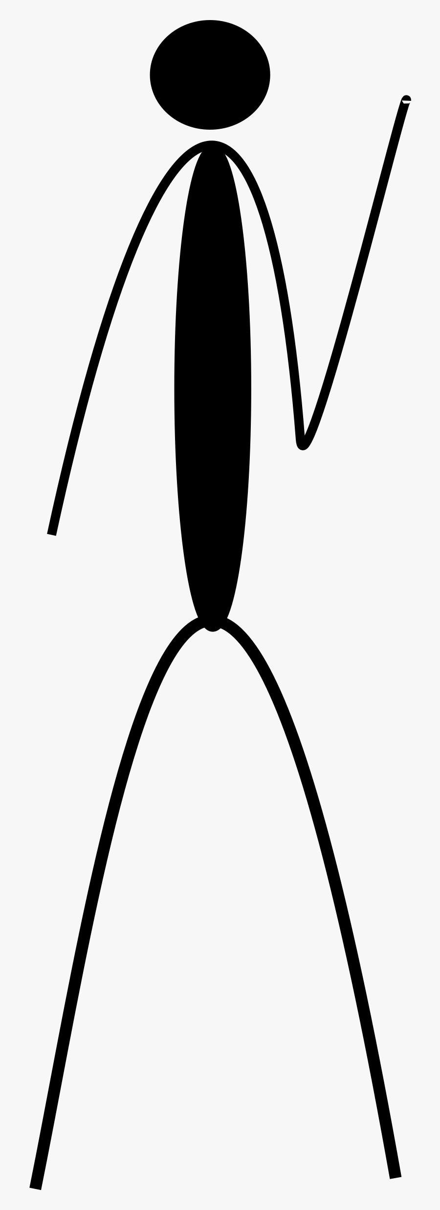 Clipart Backraisedhand Stick Figure Teacher Clip Art - Clip Art, Transparent Clipart