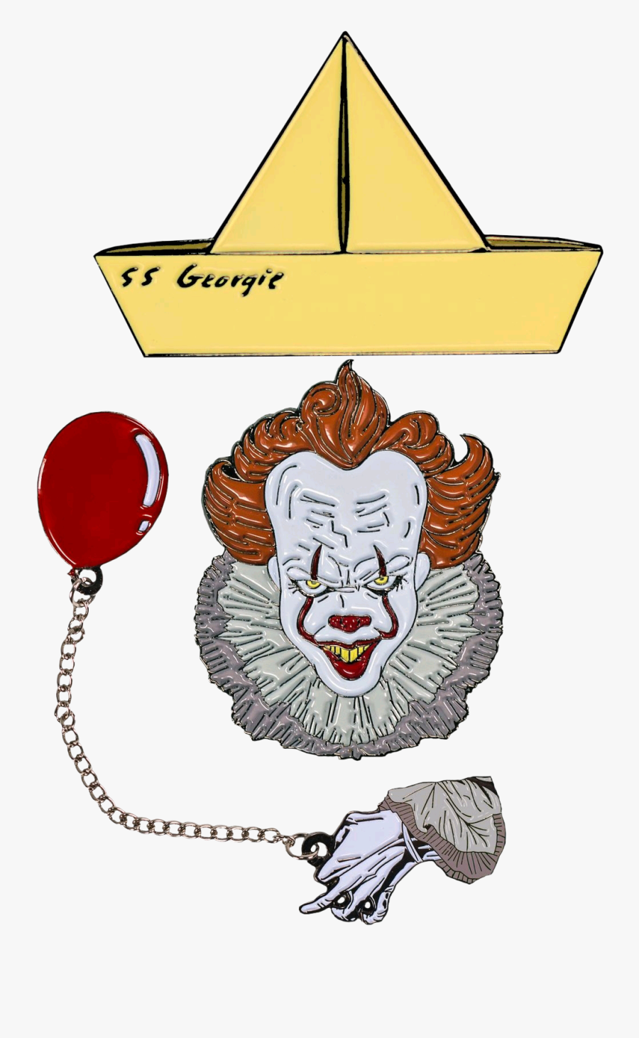 Enamel Pin Georgie Transparent Cartoons Pennywise Enamel Pin Free Transparent Clipart Clipartkey