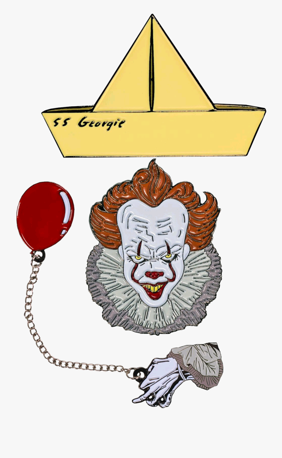 Enamel Pin Georgie , Transparent Cartoons - Pennywise Enamel Pin, Transparent Clipart