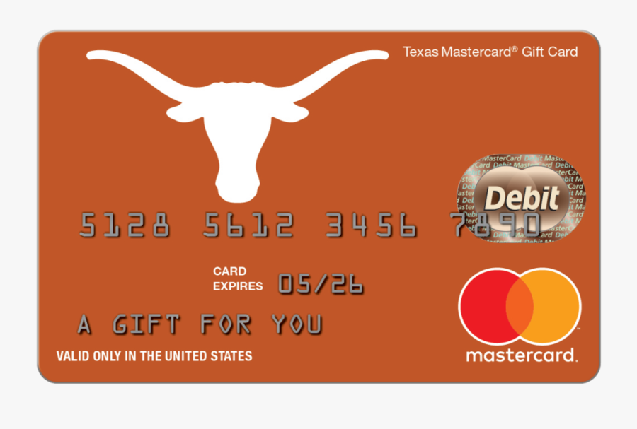 Mastercard Gift Card Fancardgift - Texas Longhorns, Transparent Clipart