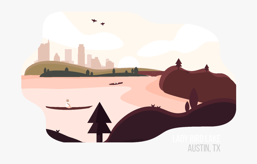 Lady Bird Lake - Illustration, Transparent Clipart
