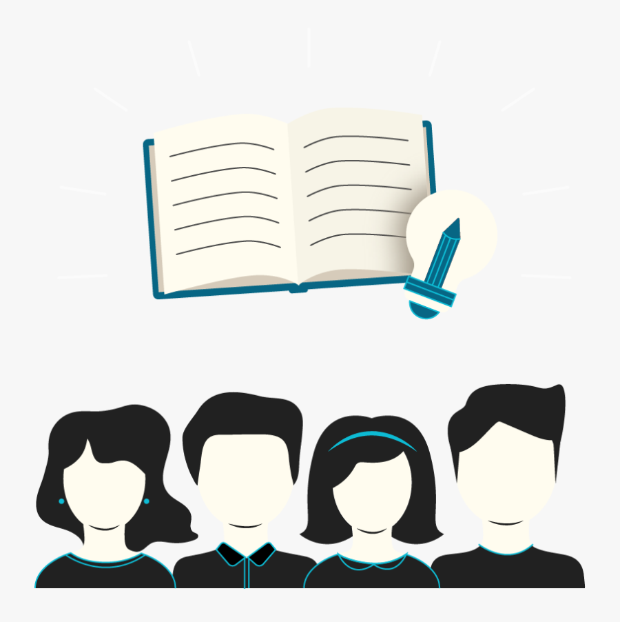 People And Book, Transparent Clipart