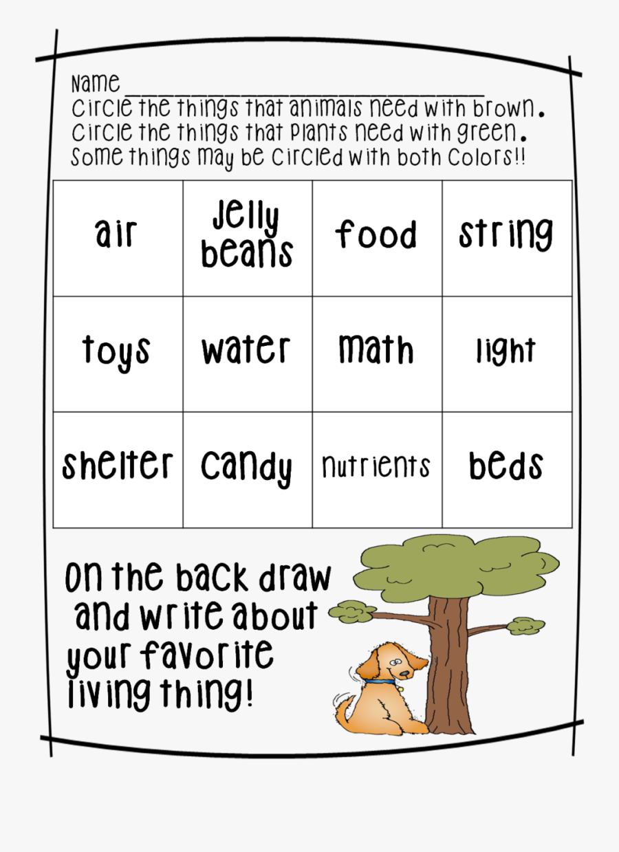 Clipart Table Non Living Thing - English Worksheet, Transparent Clipart