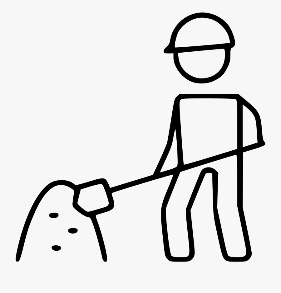 Worker Shovel Sand Hand Tool Digger Builder Comments - Skizze Schaufel, Transparent Clipart