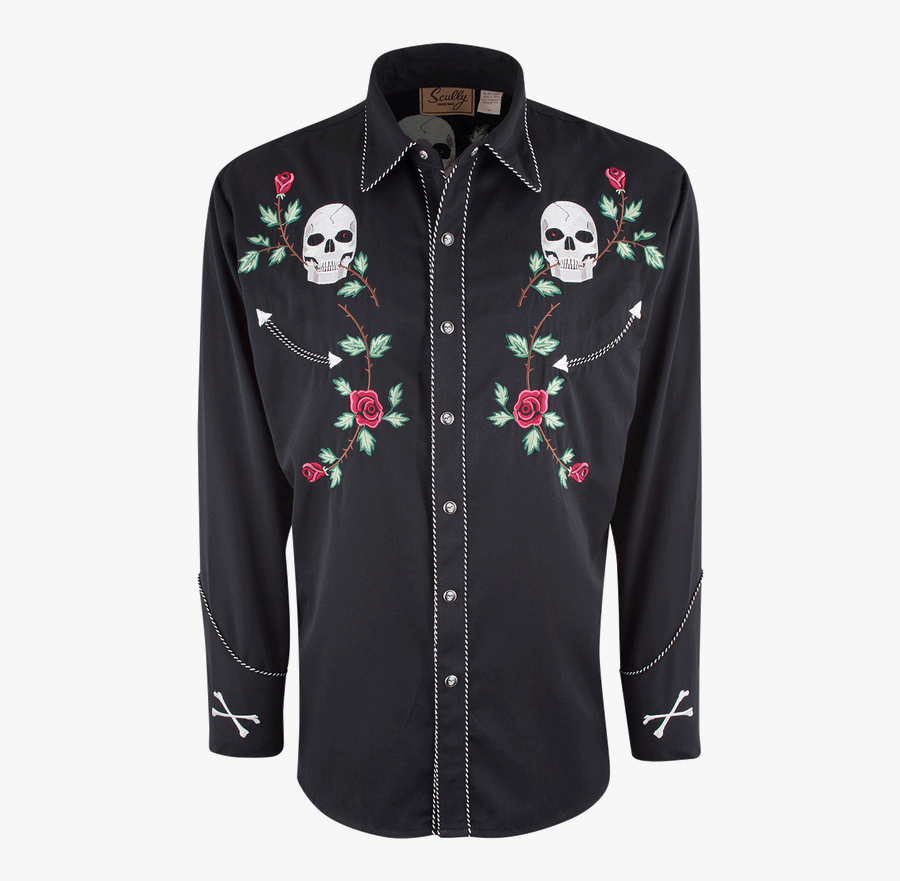 Clip Art Scully Men S And - Skull Western Shirt, Transparent Clipart
