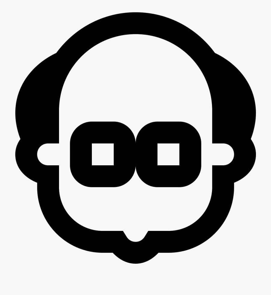 Old Man At Computer - Icono Anciano Png, Transparent Clipart