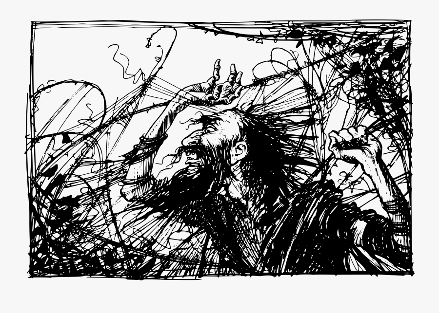 Transparent Frantic Clipart - Owl Rips Her Face Off, Transparent Clipart