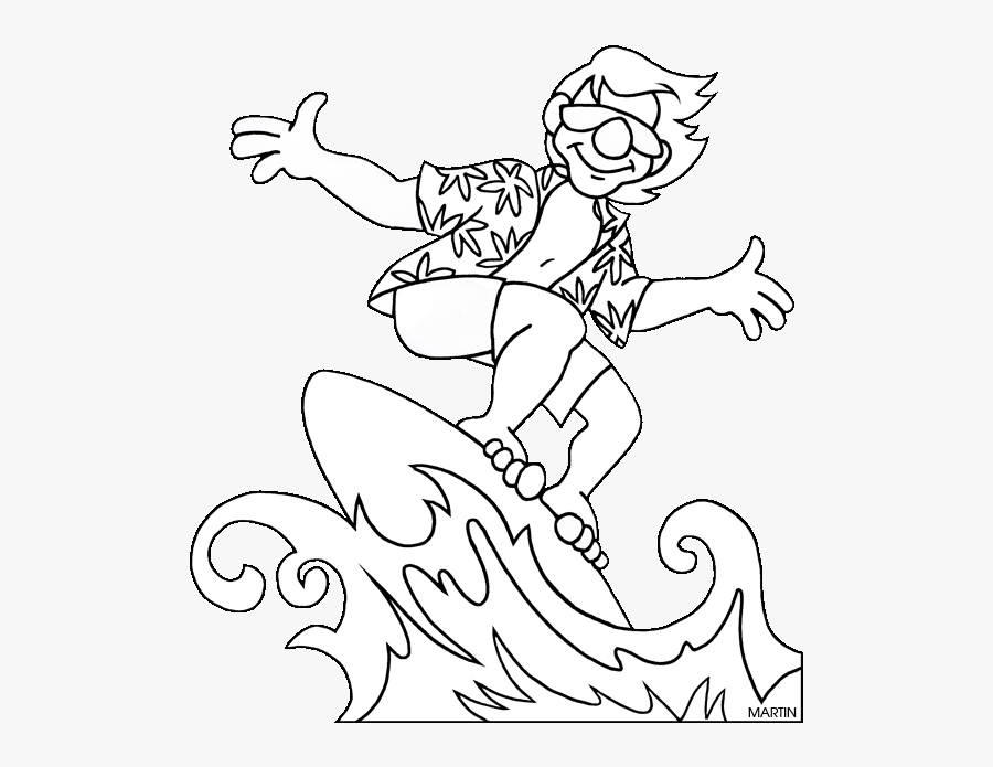 Surfing Clipart Individual Sport - Surfer Dude Drawing, Transparent Clipart