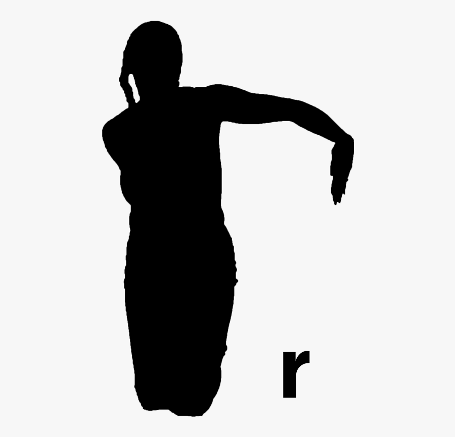 Alphabet Letter Sound Kneeling Clip Art - Human Silhouette Letter, Transparent Clipart
