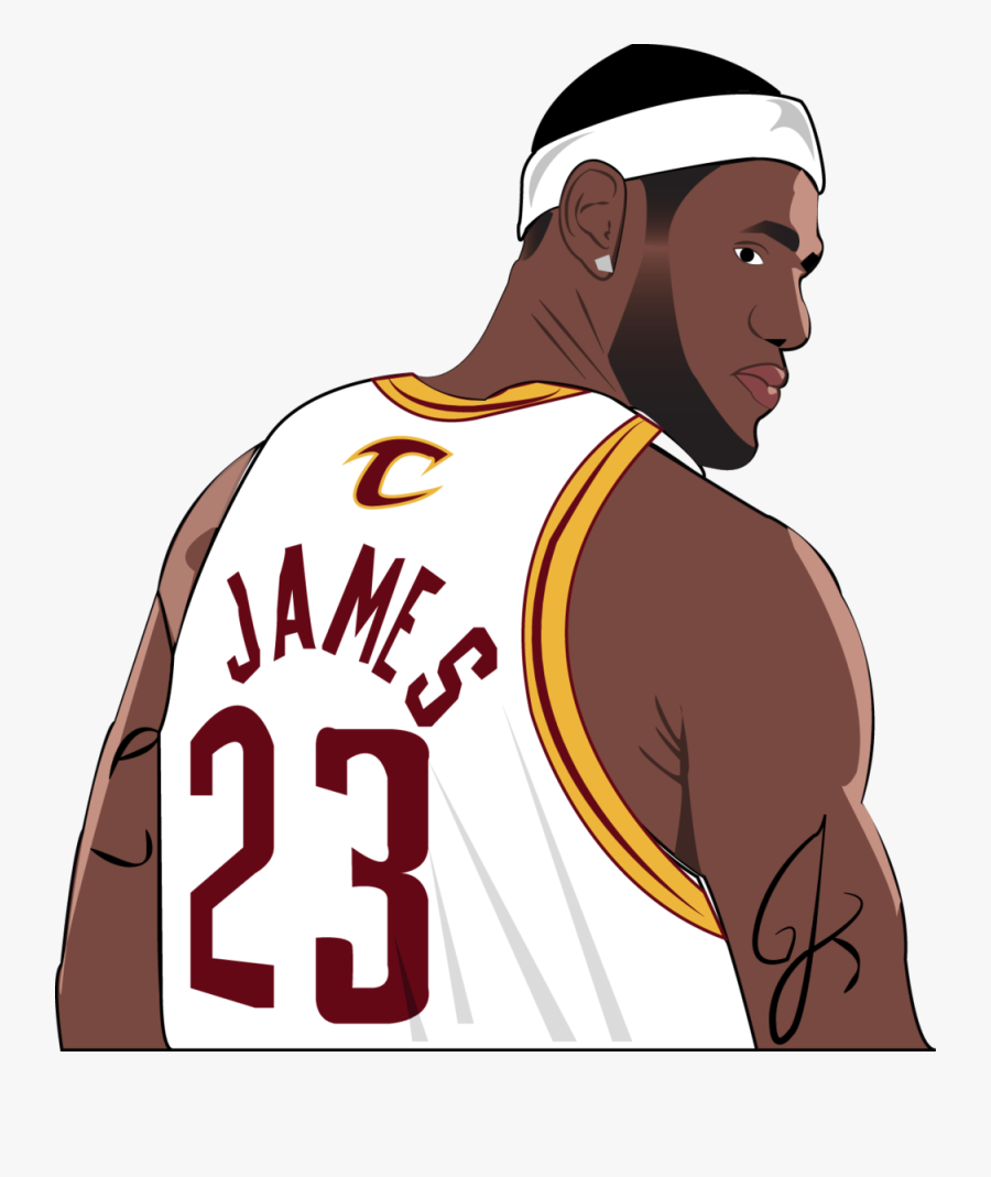 Transparent Lebron James Heat Png - Illustration Lebron James Art, Transparent Clipart