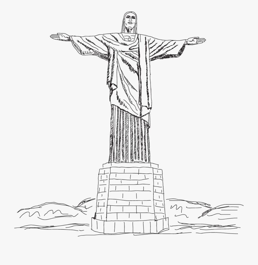 Jesus Clipart Drawing - Jesus The Redeemer Drawing, Transparent Clipart