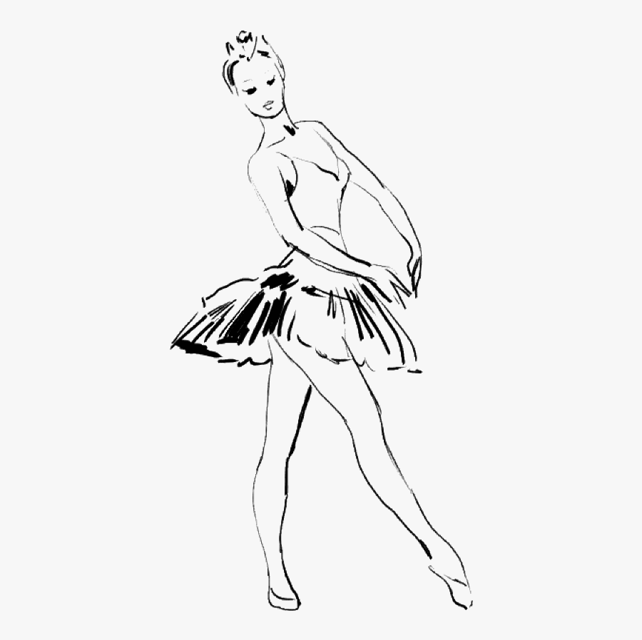 Sketch Outline Dance Ballet - Illustration, Transparent Clipart
