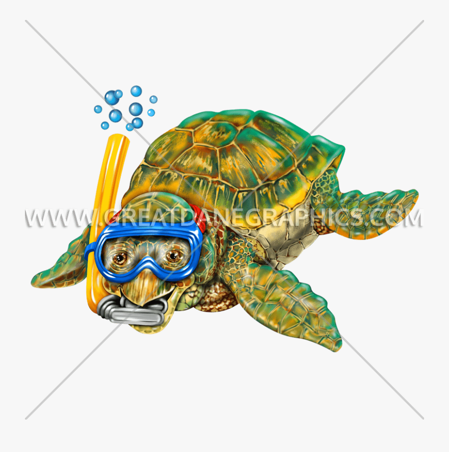 Baby Sea Turtle Snorkel Sea Turtle Clipart Baby - Screen Printing, Transparent Clipart