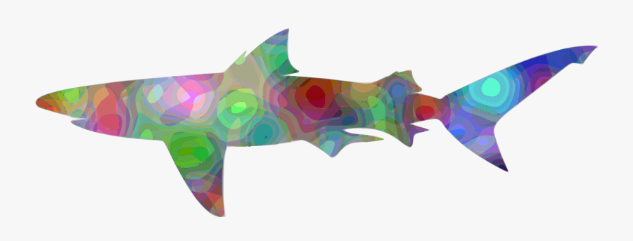 Psychedelic Shark Clip Arts - Shark, Transparent Clipart