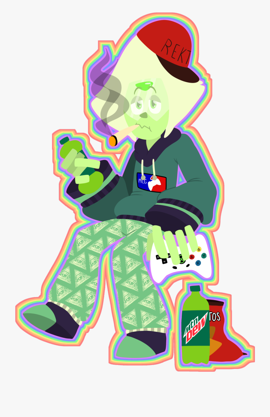 Art Fictional Character - Steven Universe Smoking Weed, Transparent Clipart