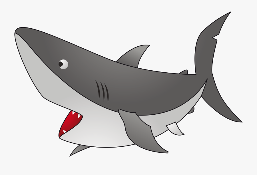 Transparent Tiburon Png - Great White Shark Clip Art, Transparent Clipart