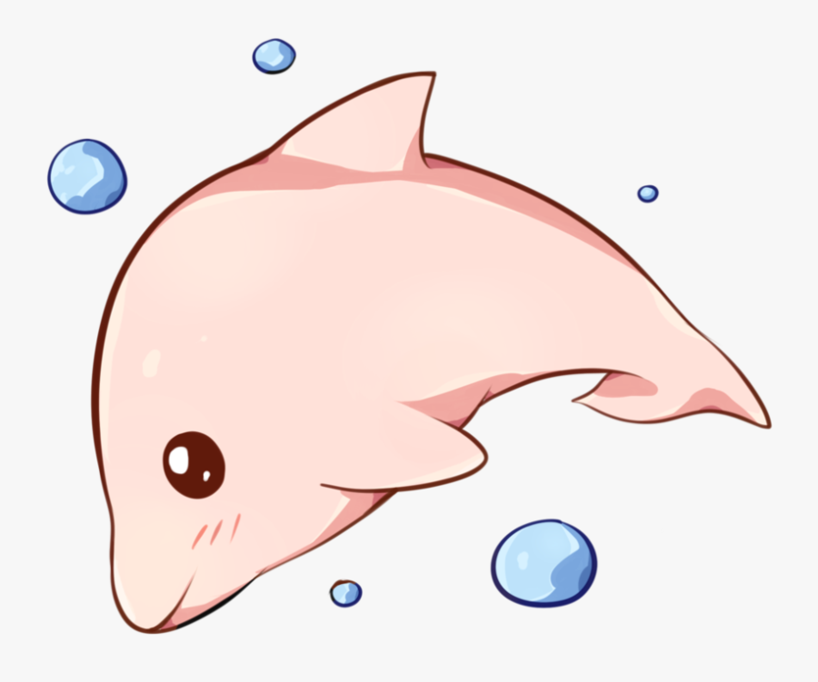 Kawaii By Dessineka Fauna - Kawaii Dolphin Clipart, Transparent Clipart