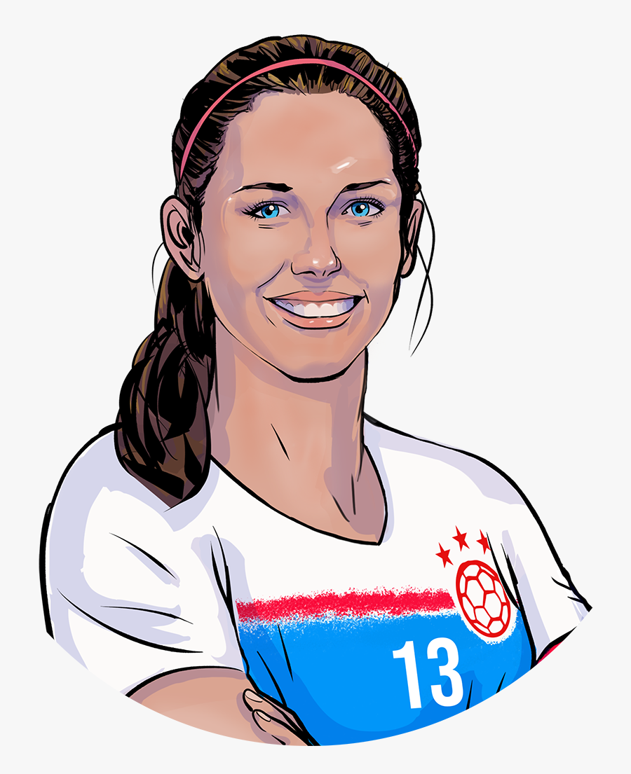 Soccer Cartoon Alex Morgan, Transparent Clipart