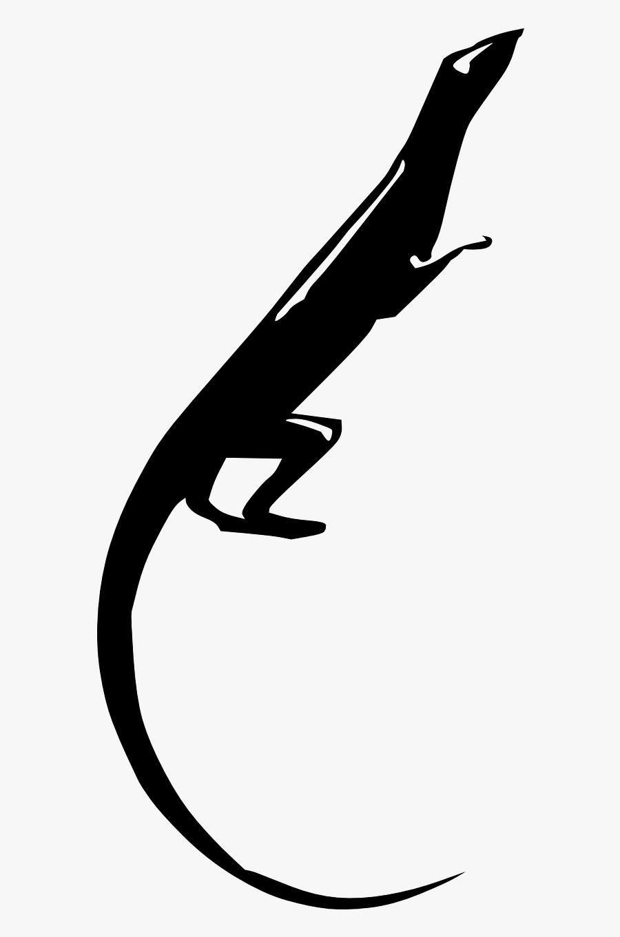 Lizard Silhouette, Transparent Clipart