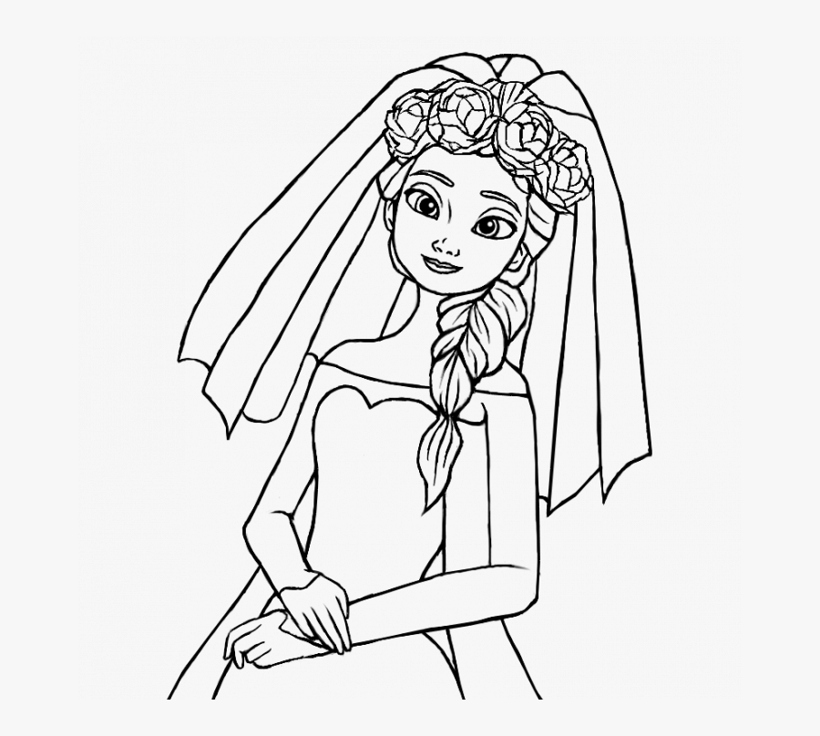 Download Elsa Wedding Coloring Pages , Free Transparent Clipart ...