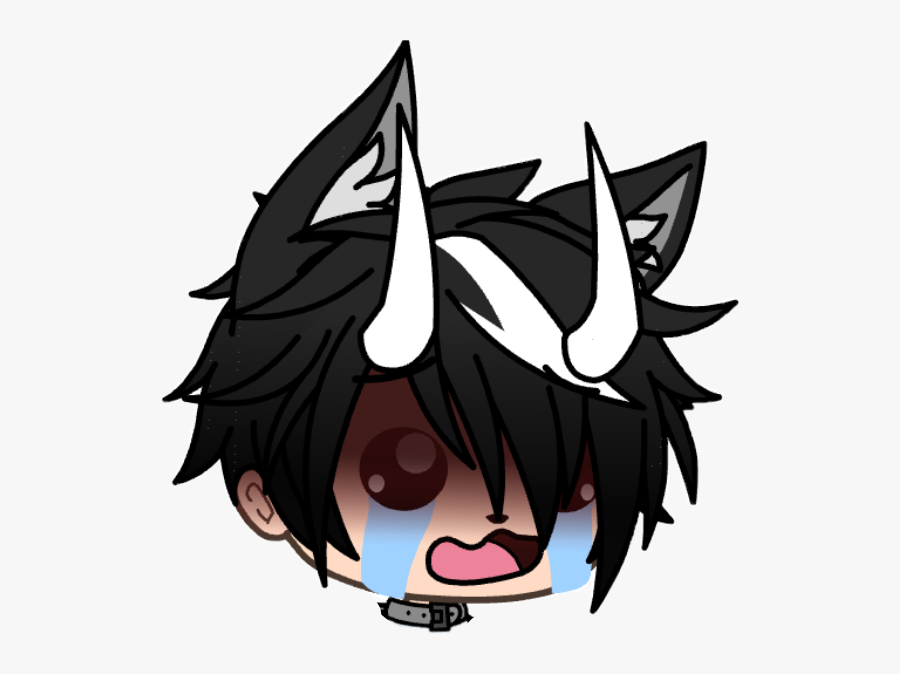 #freetoedit #heat #cri #cry #sad #happy #angry #gachalife - Dibujos De Gacha Life Psicopata, Transparent Clipart