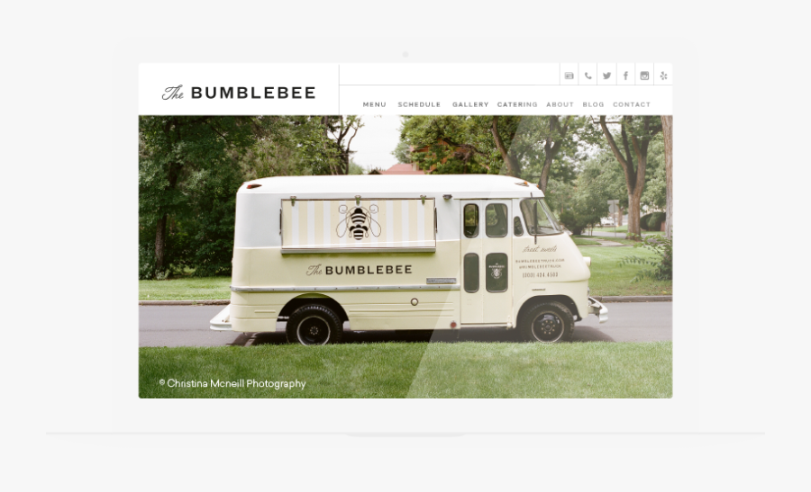 Minimal Food Truck Design, Transparent Clipart