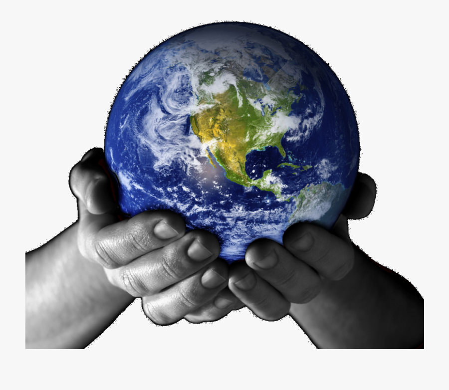 Clip Art Earth M J Human - Hand Touching The World, Transparent Clipart