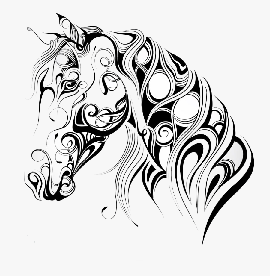 American Quarter Horse Mustang Silhouette Horse Head - Horse Head Silhouette Png, Transparent Clipart