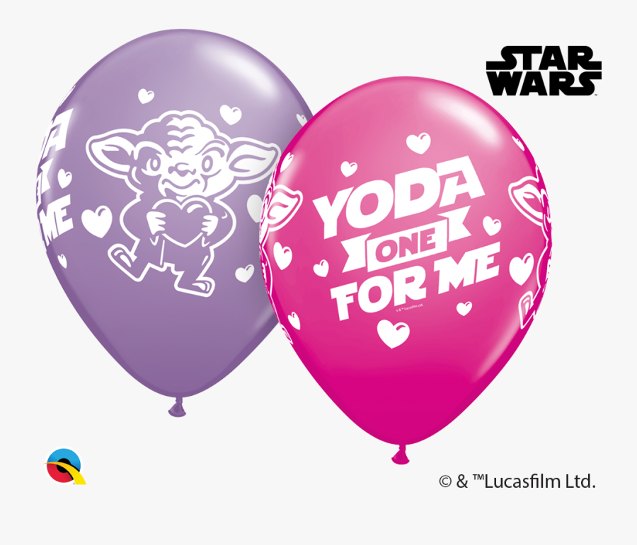 Yoda One For Me Latex Balloons - Star Wars, Transparent Clipart