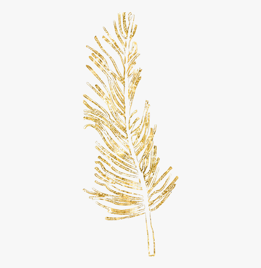 #gold #feather #feathers #native #boho #glitter #decals - Transparent Gold Feather Png, Transparent Clipart