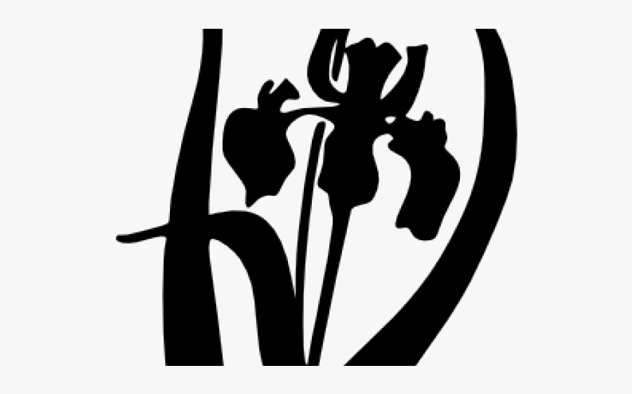 Iris Cliparts - Iris Flower Clipart Black And White, Transparent Clipart