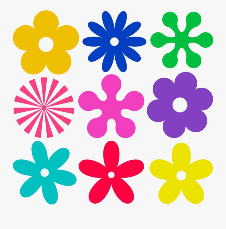 Retro Flower, Transparent Clipart