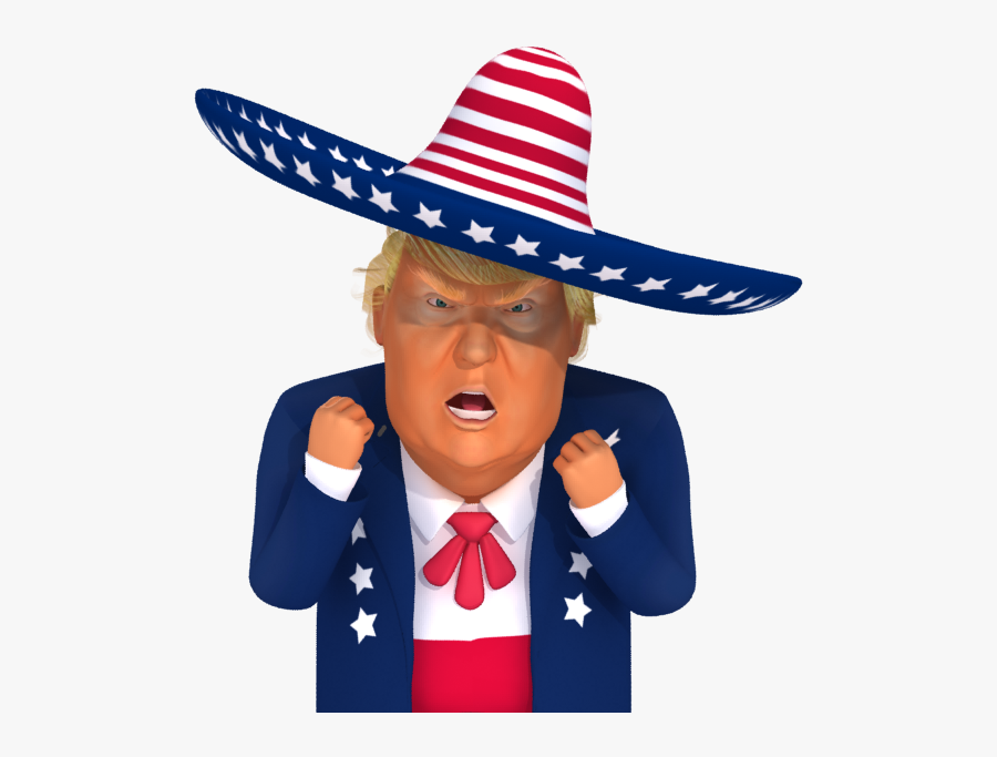 #trumpstickers Angry Mexican Trump 3d Caricature 3d - Dedipic Trump, Transparent Clipart
