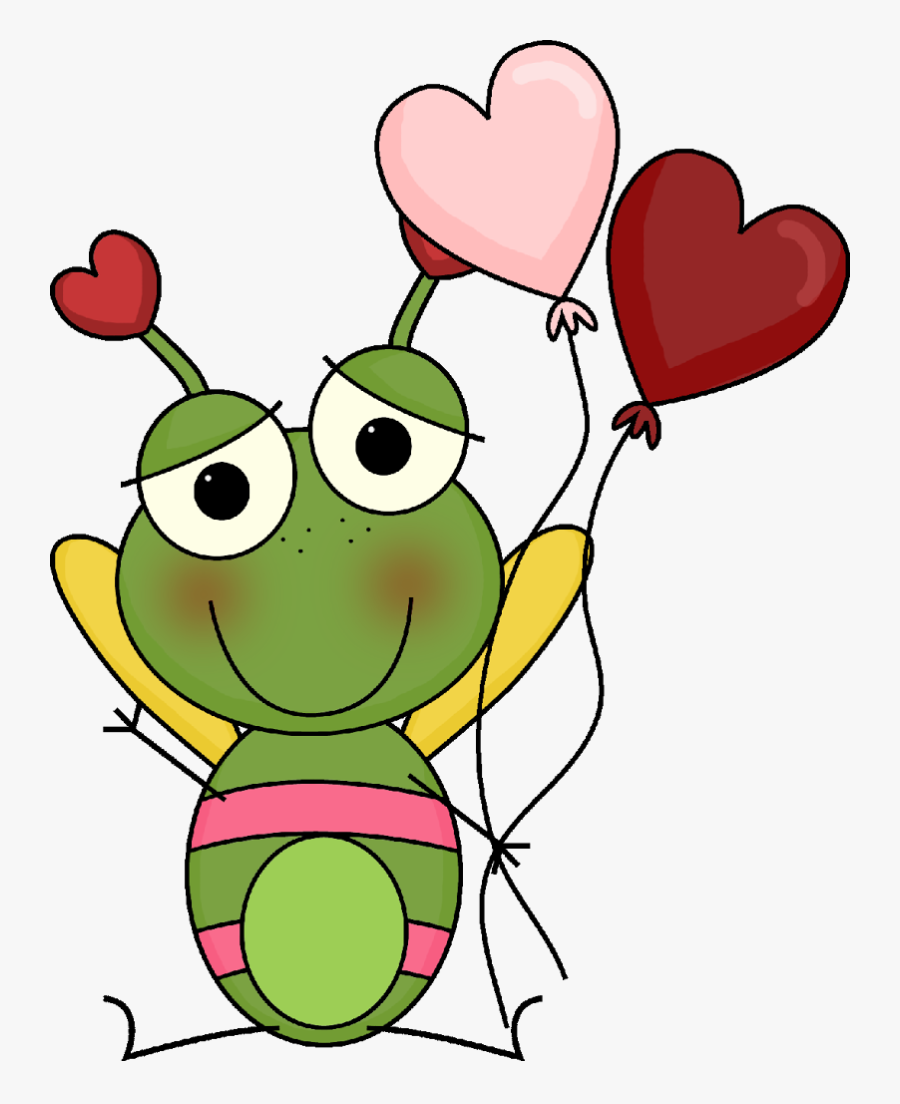 Clip Art Bugs Valentines, Transparent Clipart