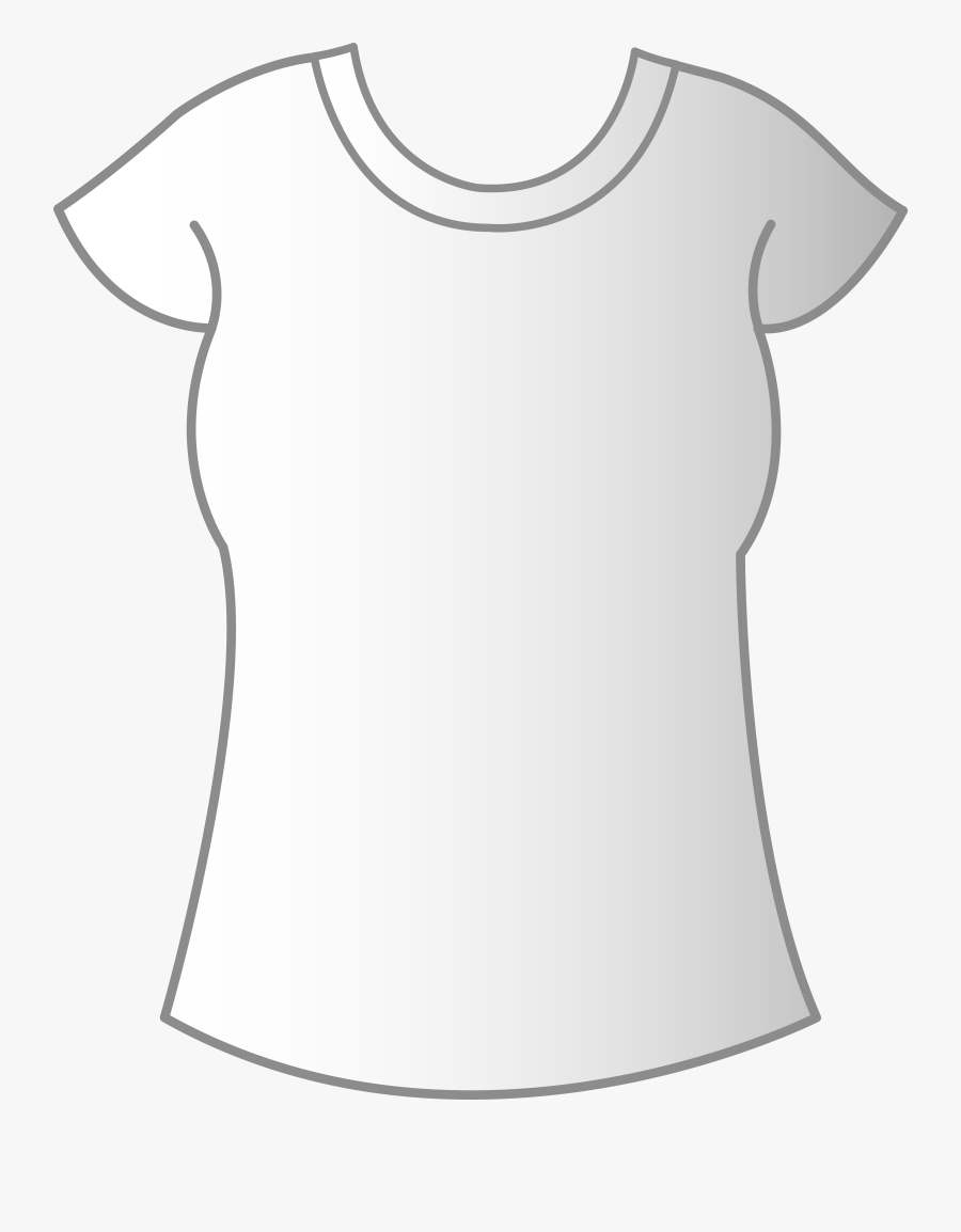 White Woman T-shirt Template - Plain Black T Shirt Template Women, Transparent Clipart