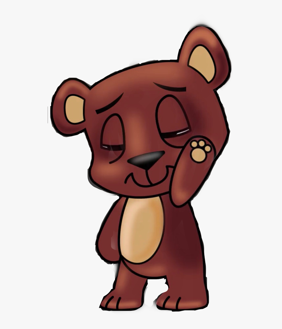 #waving #sleepy #bear #teddybear #cute #freetoedit - Cartoon, Transparent Clipart