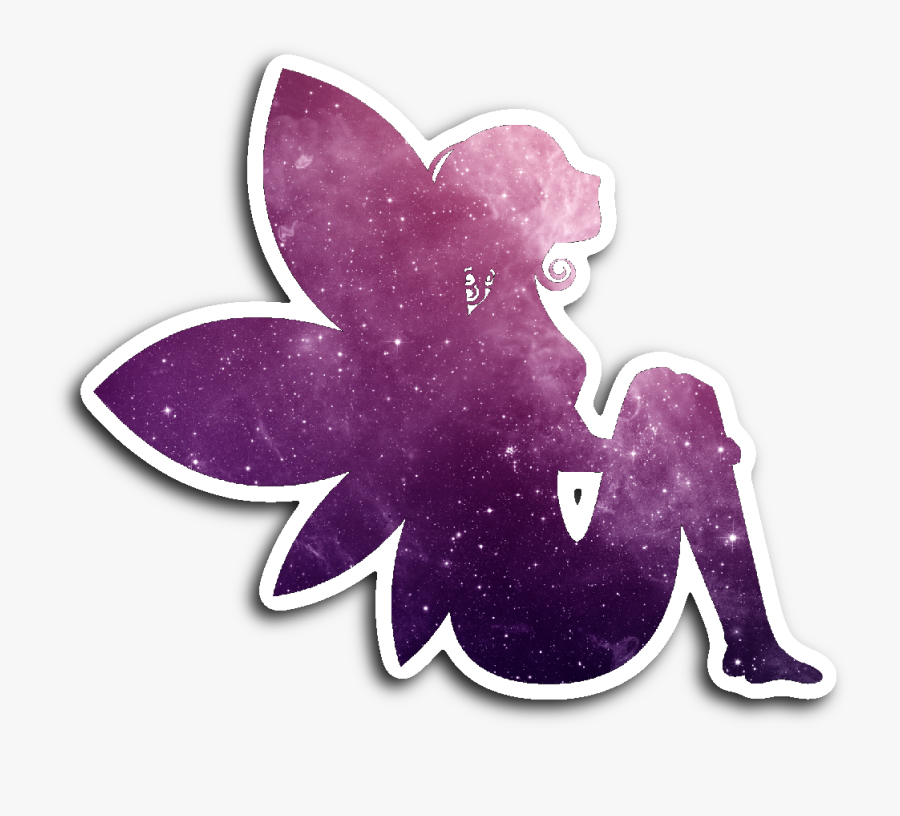Sitting Fairy Purple Silhouette, Transparent Clipart