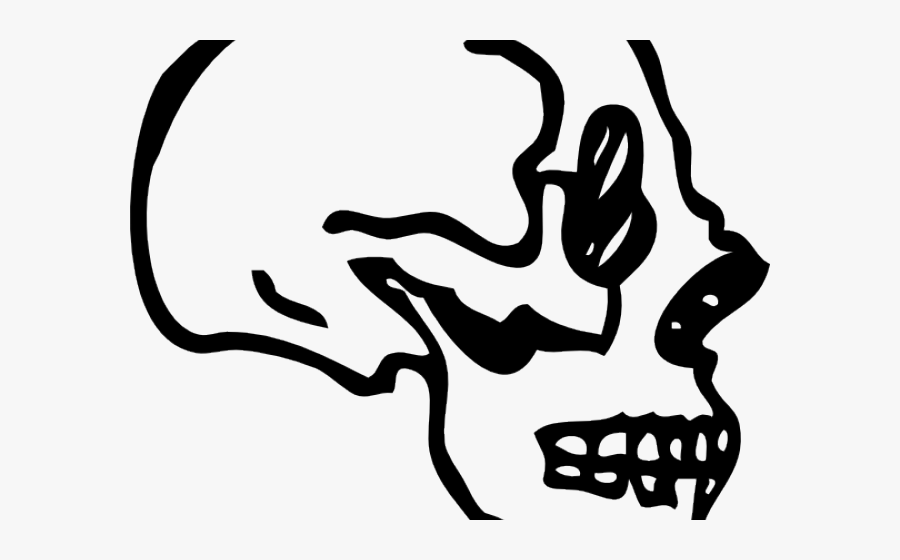 Skull Profile Art Png, Transparent Clipart