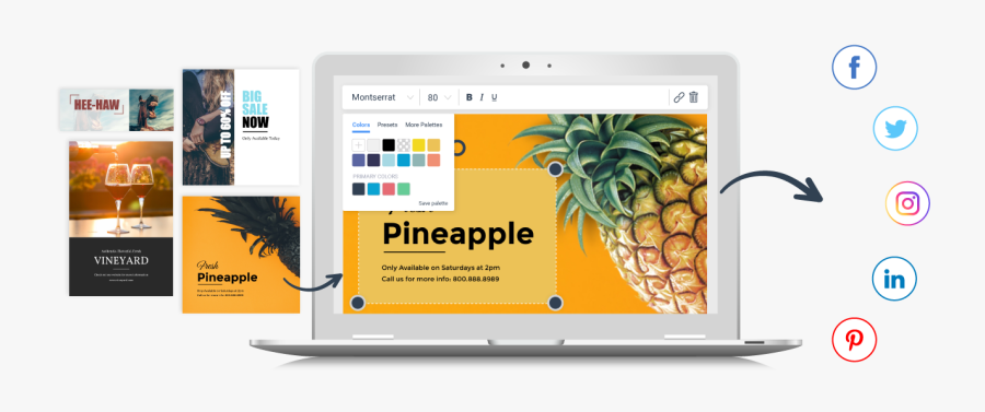 Pineapple, Transparent Clipart