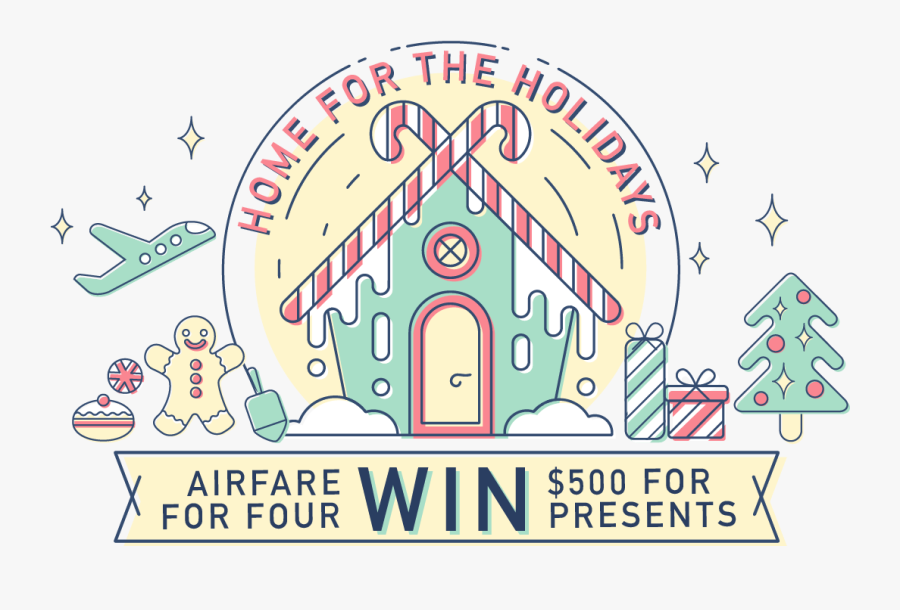 Lucktastic Home For The Holidays - Illustration, Transparent Clipart